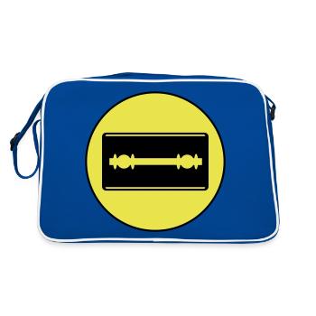 Razor Blade Icon Circle - Retro Bag - blue/white - Back