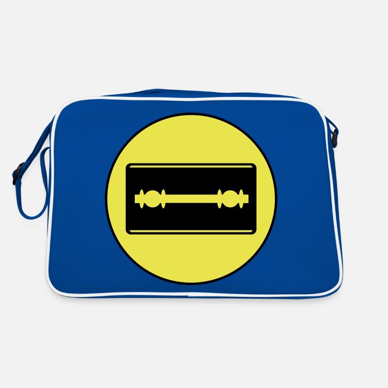 Razor Blade Icon Circle Retro Bag