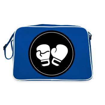 Symbole des gants de boxe - Sac Retro - bleu/blanc - Dos