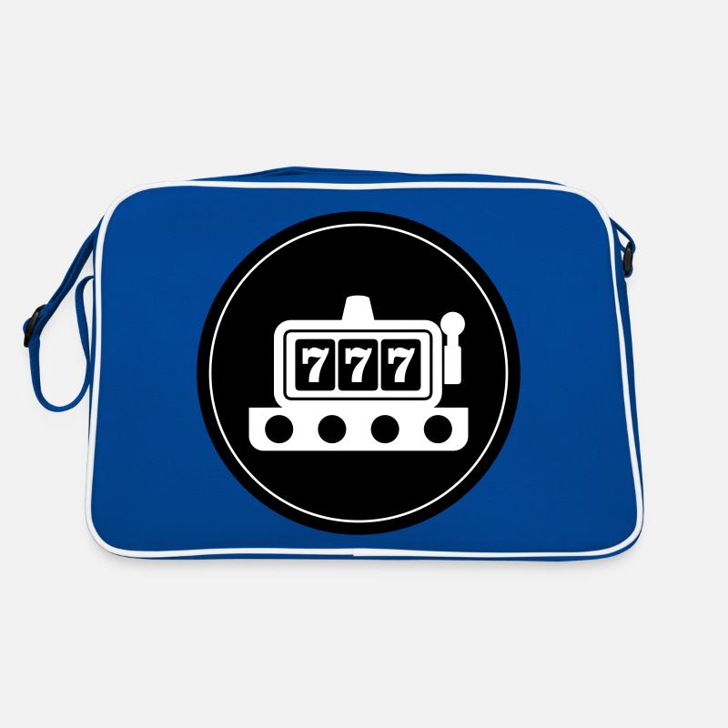 Einarmiger bandit Kreis - Retro Tasche - Blau/Weiß