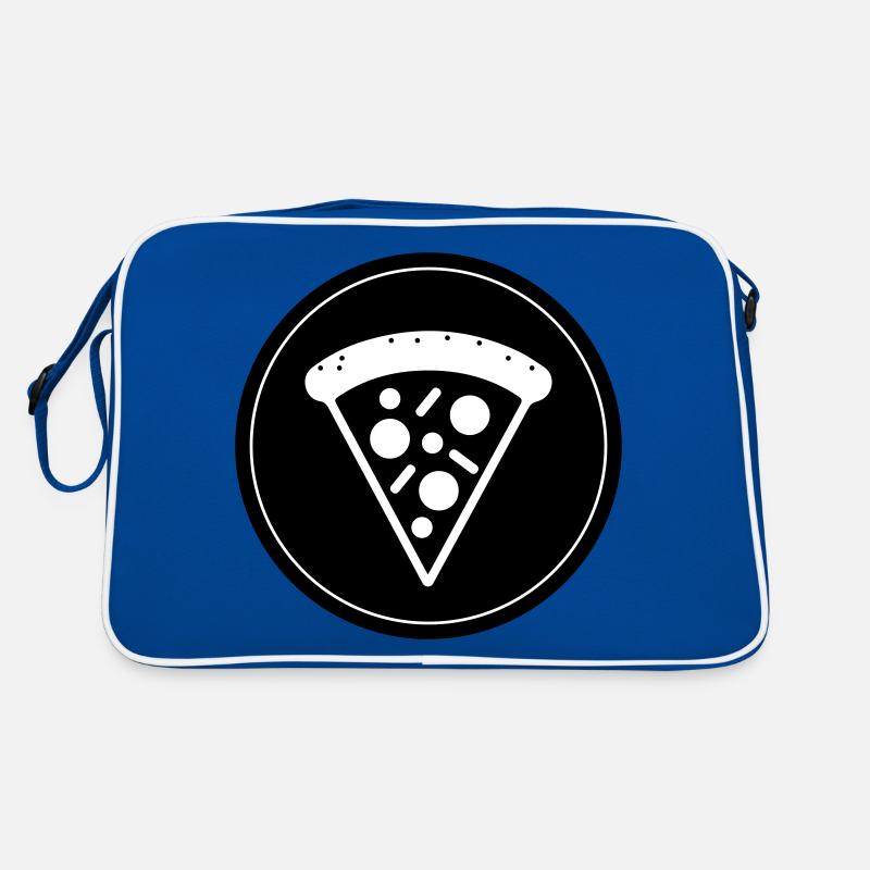 Pizza Icon Kreis Retro Tasche