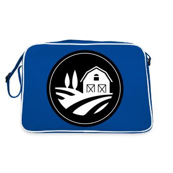 Farm Harvest Circle - Retro Bag - blue/white - Back