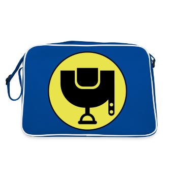 Saddle icon - Retro Bag - blue/white - Back