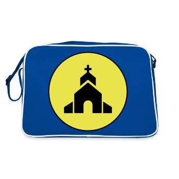 Church faith - Retro Bag - blue/white - Back