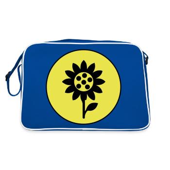 Icône d’icône de tournesol - Sac Retro - bleu/blanc - Dos