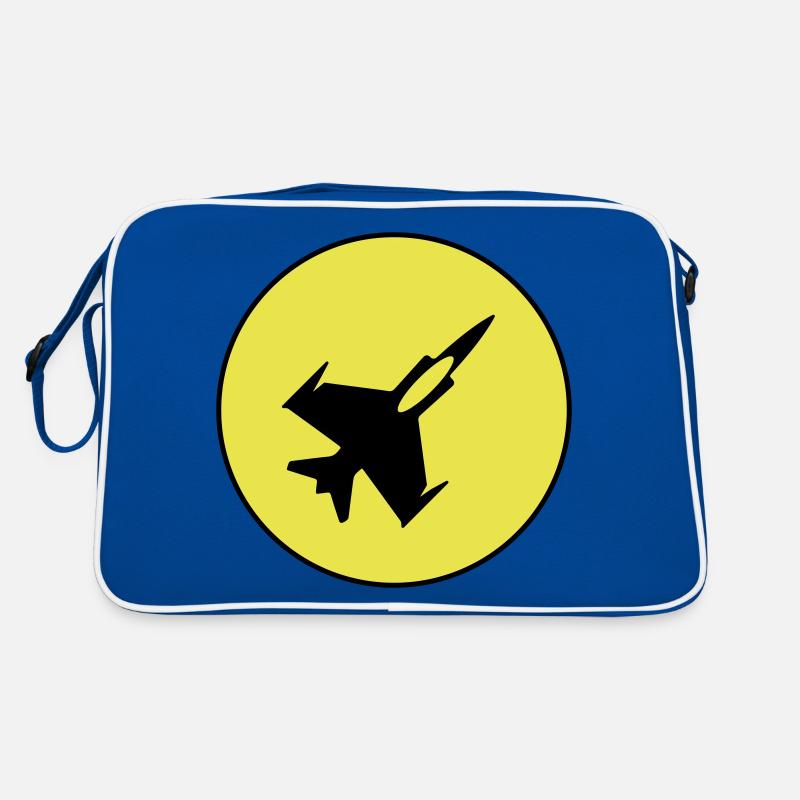 Flugzeug jet symbol Retro Tasche