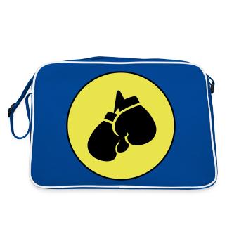 Symbole des gants de boxe - Sac Retro - bleu/blanc - Dos