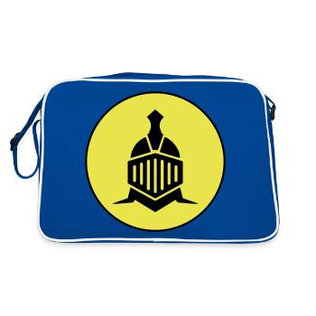 Casque de chevalier - Sac Retro - bleu/blanc - Dos