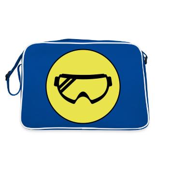 Ski goggles icon - Retro Bag - blue/white - Back