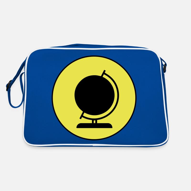 Globus symbol icon Retro Tasche