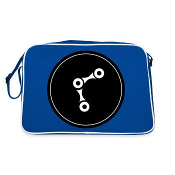 Bicycle Cycling Chain - Retro Bag - blue/white - Back