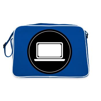 Ordinateur portable Pc Office - Sac Retro - bleu/blanc - Dos