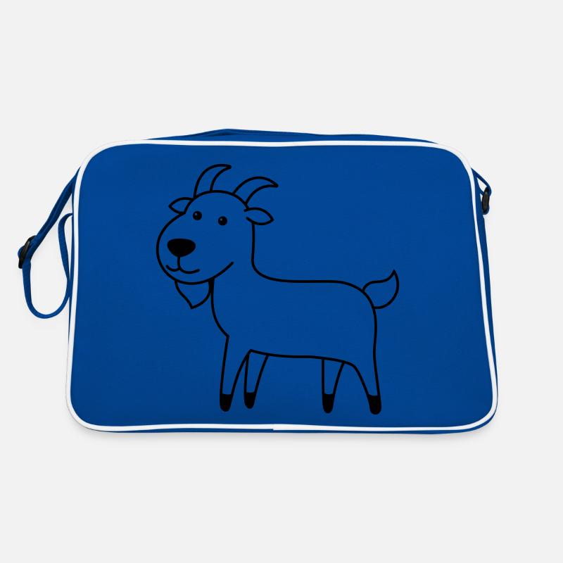 Bergziege Comic Tier Retro Tasche