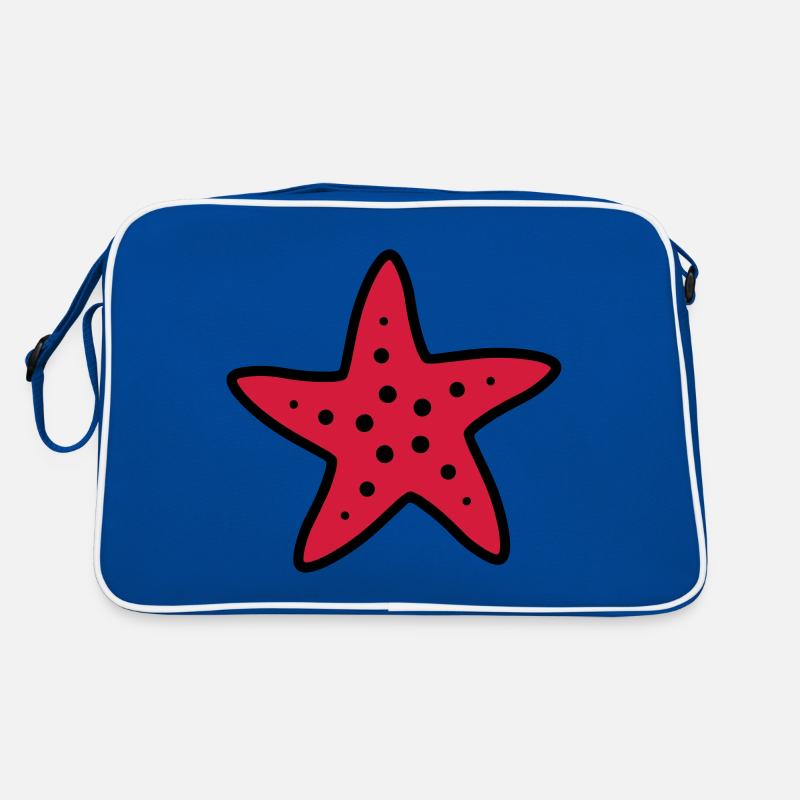Étoile de mer étoile Océan Mer - Sac Retro - bleu/blanc