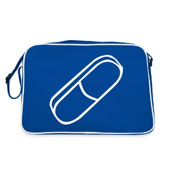 Gomme à effacer en caoutchouc - Sac Retro - bleu/blanc - Dos