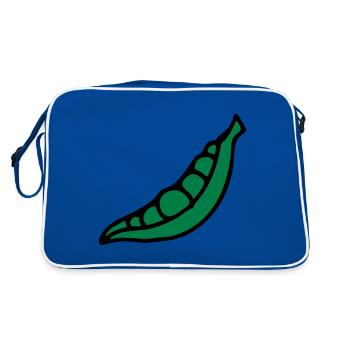 Pea pea pois - bean - Retro Bag - blue/white - Back