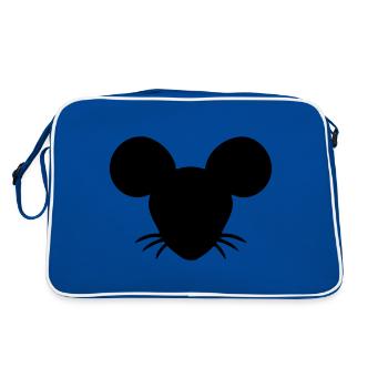 Mouse Mouse Head - Retro Bag - blue/white - Back
