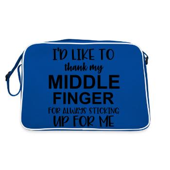 Middle Finger - Retro Bag - blue/white - Back
