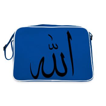 Allah muslim arab symbol islam - Sac Retro - bleu/blanc - Dos