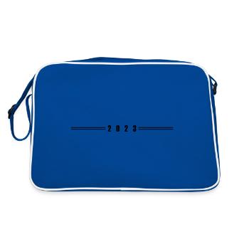 2023 année - Sac Retro - bleu/blanc - Dos