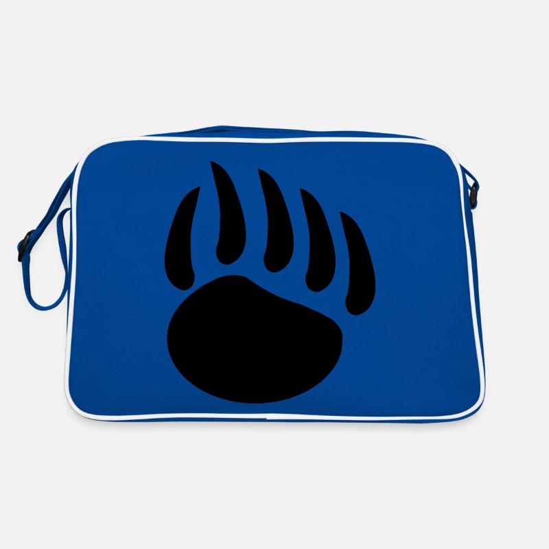 baerentatze - Retro Tasche - Blau/Weiß