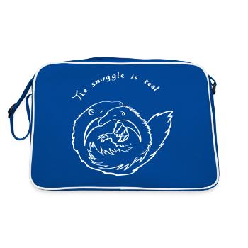 Fourmilier Le câlin est réel - Sac Retro - bleu/blanc - Dos