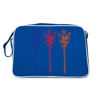 Flèche de fléchettes icône fléchettes - Sac Retro - bleu/blanc - Dos