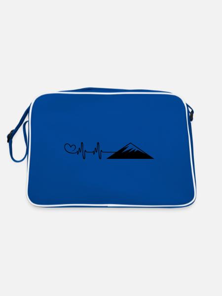 Montagnes Heartbeat Montagnes - Sac Retro - bleu/blanc - Dos