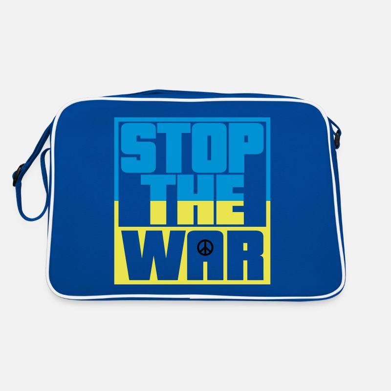 Colors can be changed | Stop the War | No war Retro Bag