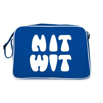 NITWIT - Retro Bag - blue/white - Back
