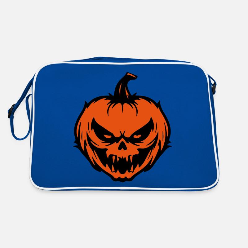 Kürbis Grimasse Halloween Retro Tasche