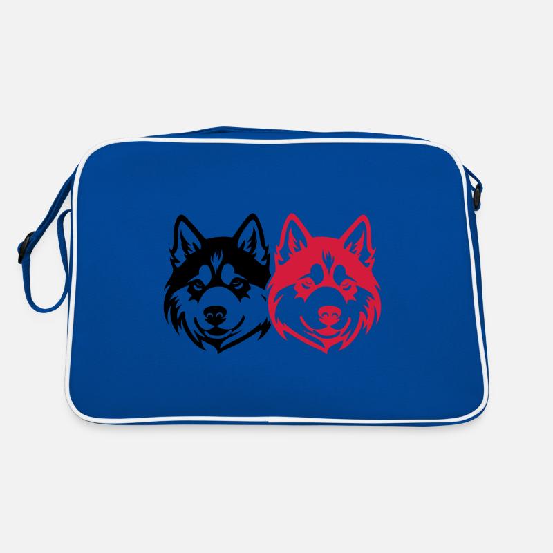 Akita Hund Kopf Retro Tasche