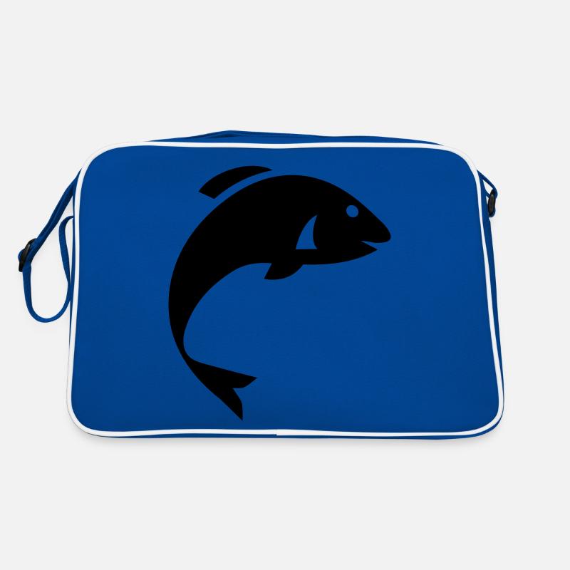 Fisch Symbol Retro Tasche