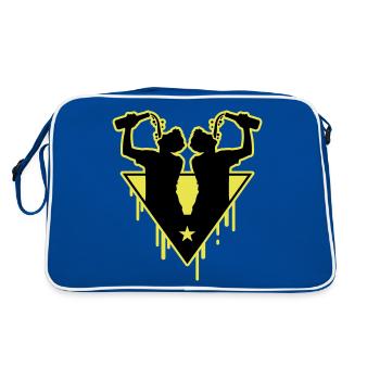 Drinker Team Bottle - Retro Bag - blue/white - Back