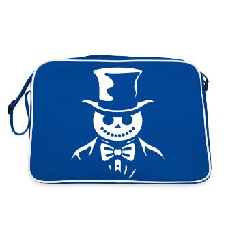 Snowman Joyful - Retro Bag - blue/white - Back