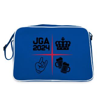 Bachelor Party Bachelor Party 2024 Party - Retro Bag - blue/white - Back