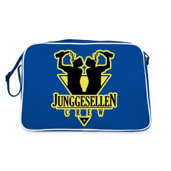 Junggesellen Crew Jga Drinking - Retro Tasche - Blau/Weiß - Hinten