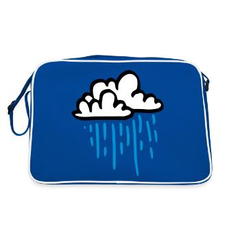 Two rain clouds colorful / two rain clouds - Retro Bag - blue/white - Back