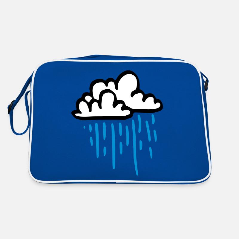 Zwei Regenwolken bunt / two rain clouds - Regen Retro Tasche