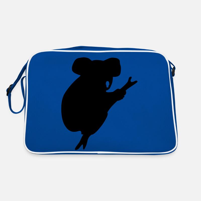 koala - Retro Tasche - Blau/Weiß