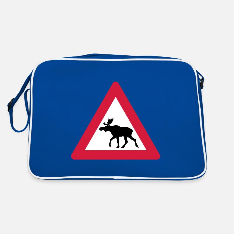 Warnung Moose Anmelden Retro Tasche