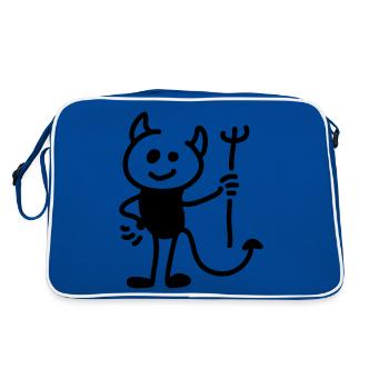 Little Devil - Line - Retro Bag - blue/white - Back