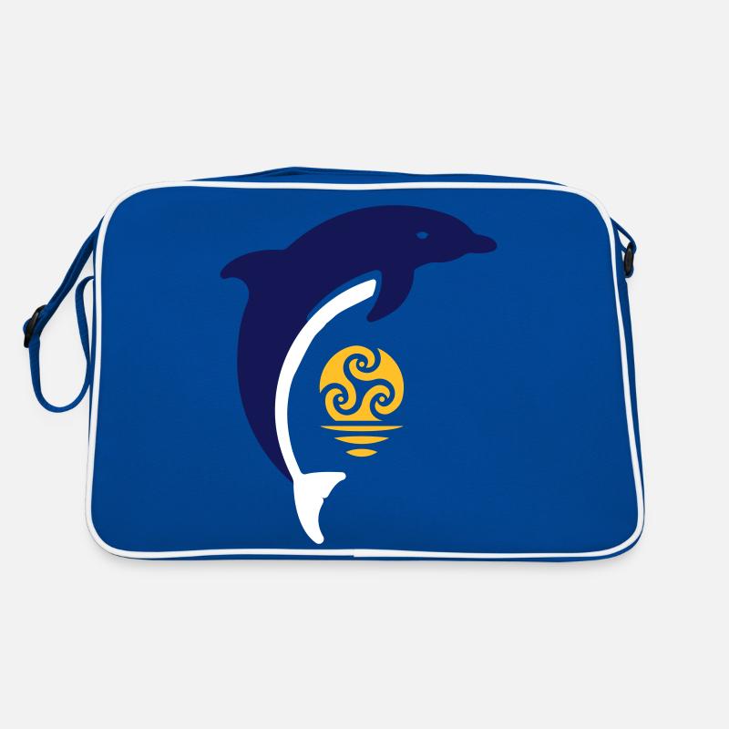 Dauphin tribal - Sac Retro - bleu/blanc
