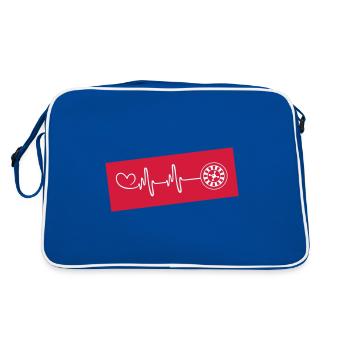 Roulette Pulse Heart - Retro Bag - blue/white - Back