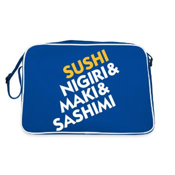 Sushi Nigiri Maki Sashimi - Retro Bag - blue/white - Back