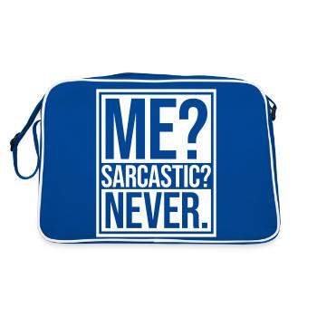 moi sarcastique ne cite jamais - Sac Retro - bleu/blanc - Dos