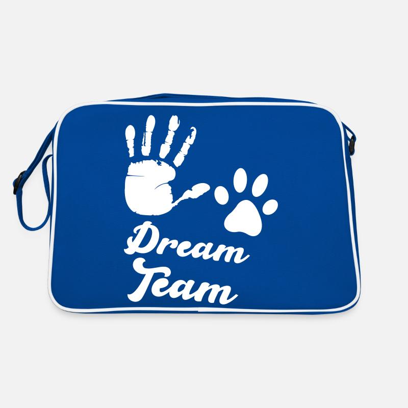 pfote hand dream team - Retro Tasche - Blau/Weiß