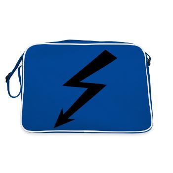 Blitz - Retro Tasche - Blau/Weiß - Hinten
