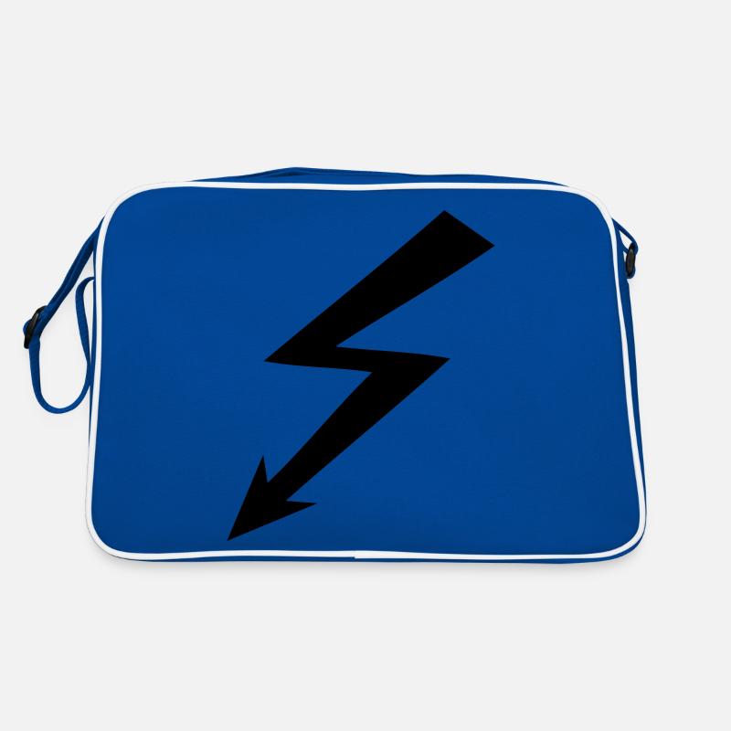 Blitz - Retro Tasche - Blau/Weiß