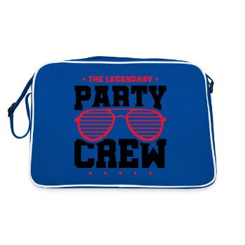 Party Crew - Retro Bag - blue/white - Back